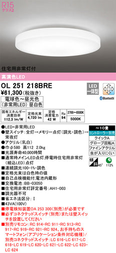 オーデリック（ODELIC）シーリングライト OL251218BRE
