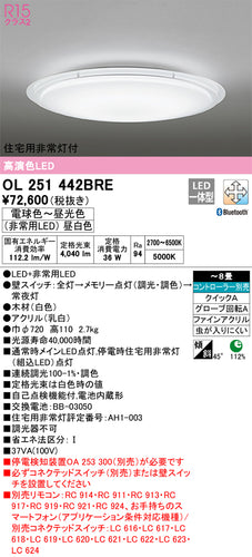 オーデリック（ODELIC）シーリングライト OL251442BRE