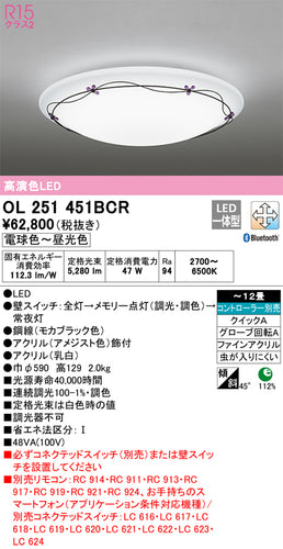 オーデリック（ODELIC）シーリングライト OL251451BCR