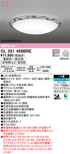 オーデリック（ODELIC）シーリングライト OL251456BRE