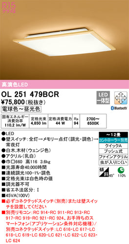 オーデリック（ODELIC）シーリングライト OL251479BCR