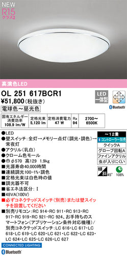 オーデリック（ODELIC）シーリングライト OL251617BCR1