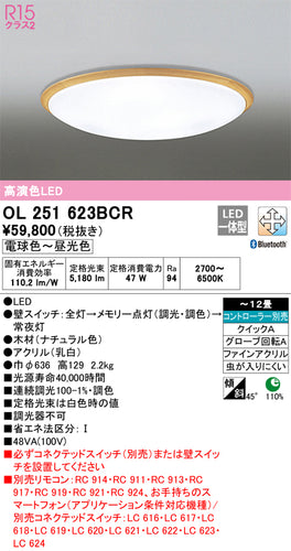 オーデリック（ODELIC）シーリングライト OL251623BCR