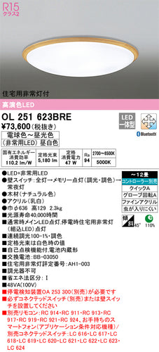 オーデリック（ODELIC）シーリングライト OL251623BRE