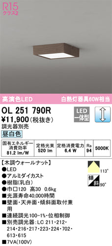 オーデリック（ODELIC）シーリングライト OL251790R