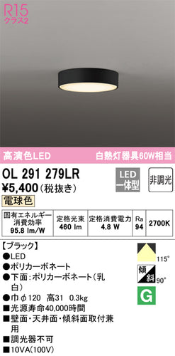 オーデリック（ODELIC）シーリングライト OL291279LR
