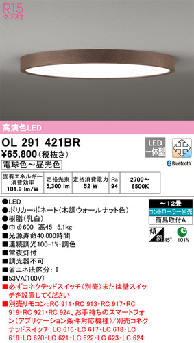 オーデリック（ODELIC）シーリングライト OL291421BR
