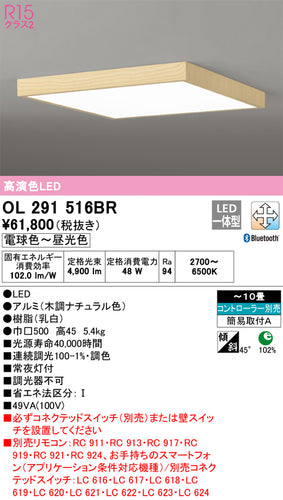 オーデリック（ODELIC）シーリングライト OL291516BR