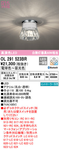 オーデリック（ODELIC）シーリングライト OL291523BR