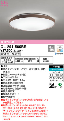オーデリック（ODELIC）シーリングライト OL291560BR