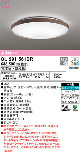 オーデリック（ODELIC）シーリングライト OL291561BR