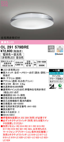 オーデリック（ODELIC）シーリングライト OL291579BRE