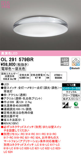 オーデリック（ODELIC）シーリングライト OL291579BR
