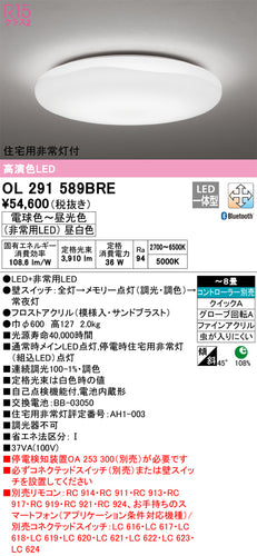オーデリック（ODELIC）シーリングライト OL291589BRE