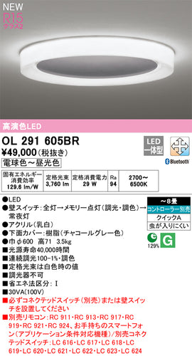 オーデリック（ODELIC）シーリングライト OL291605BR