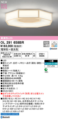 オーデリック（ODELIC）シーリングライト OL291658BR