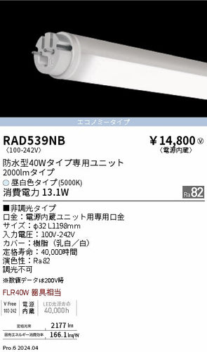 遠藤照明（ENDO）ランプ類 RAD539NB
