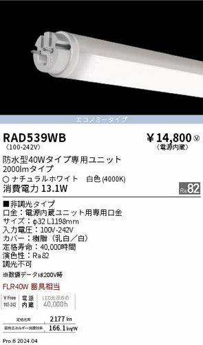 遠藤照明（ENDO）ランプ類 RAD539WB