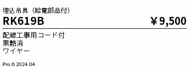遠藤照明（ENDO）オプション RK619B