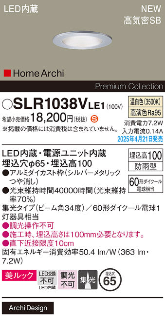 パナソニック（PANASONIC）屋外灯 SLR1038VLE1