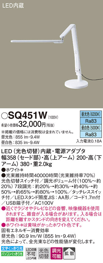 パナソニック（PANASONIC）スタンド SQ451W