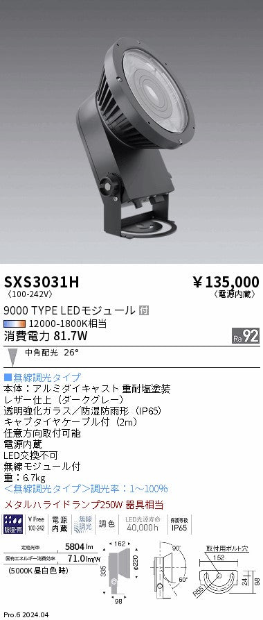 遠藤照明（ENDO）屋外灯 SXS3031H