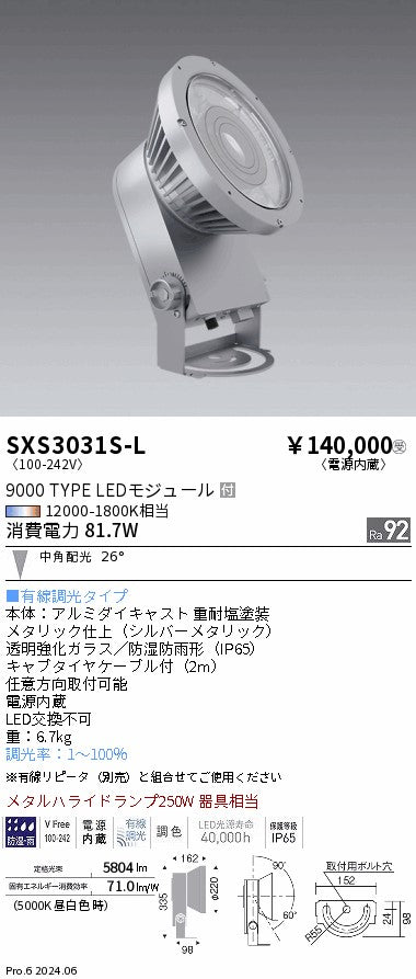 遠藤照明（ENDO）屋外灯 SXS3031S-L