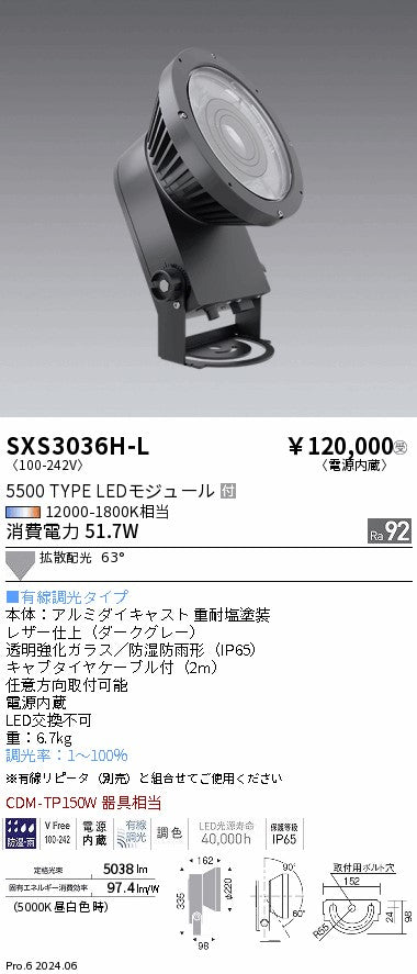 遠藤照明（ENDO）屋外灯 SXS3036H-L