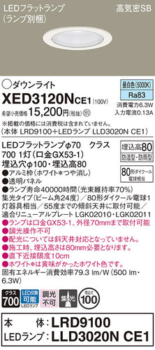 パナソニック（PANASONIC）ポーチライト XED3120NCE1