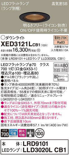 パナソニック（PANASONIC）ポーチライト XED3121LCB1