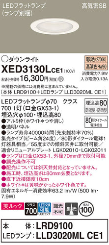 パナソニック（PANASONIC）ポーチライト XED3130LCE1