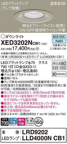 パナソニック（PANASONIC）ポーチライト XED3202NCB1