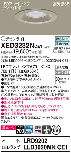 パナソニック（PANASONIC）ポーチライト XED3232NCE1