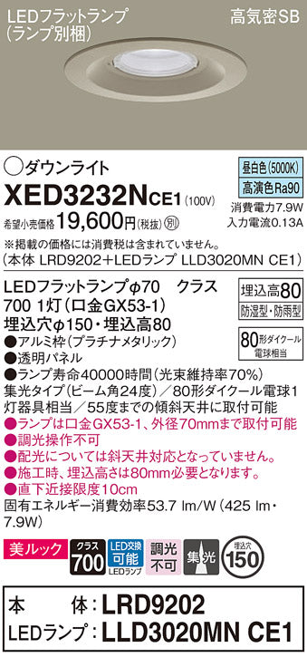 パナソニック（PANASONIC）ポーチライト XED3232NCE1