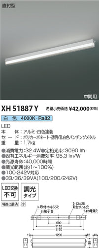 コイズミ（KOIZUMI）ベースライト XH51887Y