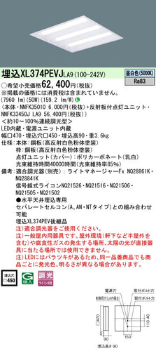 パナソニック（PANASONIC）ベースライト XL374PEVJLA9
