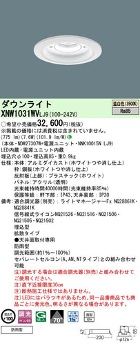 パナソニック（PANASONIC）ポーチライト XNW1031WVLJ9