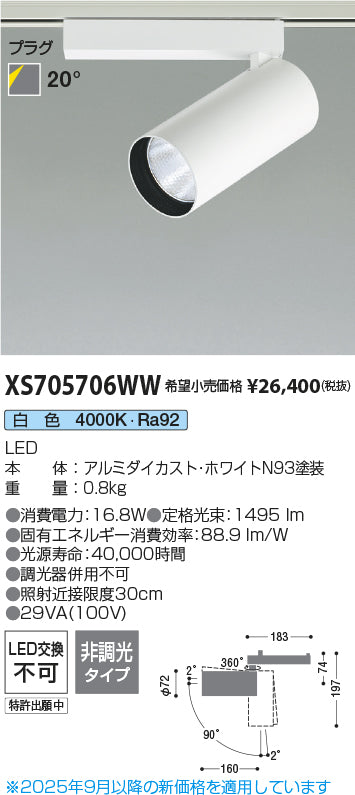 コイズミ（KOIZUMI）スポットライト XS705706WW