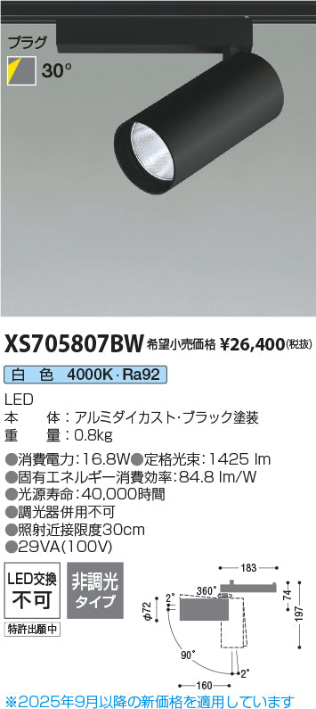 コイズミ（KOIZUMI）スポットライト XS705807BW