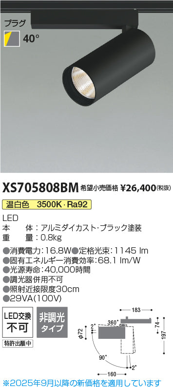 コイズミ（KOIZUMI）スポットライト XS705808BM