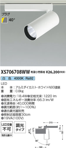 コイズミ（KOIZUMI）スポットライト XS706708WW