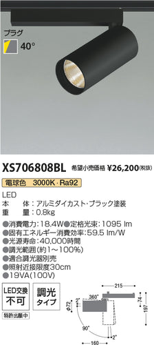 コイズミ（KOIZUMI）スポットライト XS706808BL