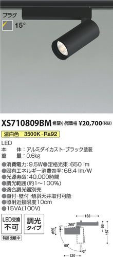 コイズミ（KOIZUMI）スポットライト XS710809BM