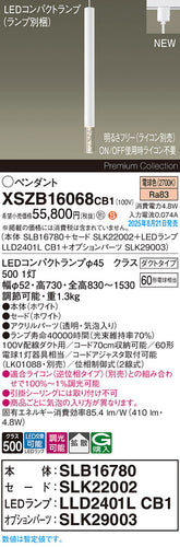 パナソニック（PANASONIC）ペンダント XSZB16068CB1