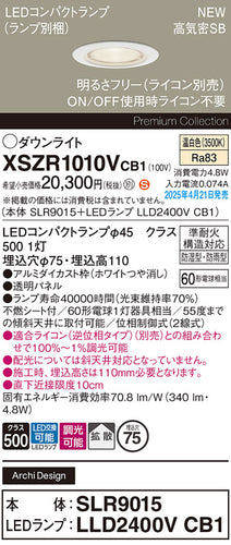 パナソニック（PANASONIC）屋外灯 XSZR1010VCB1