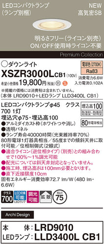 パナソニック（PANASONIC）屋外灯 XSZR3000LCB1
