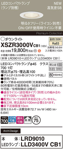 パナソニック（PANASONIC）屋外灯 XSZR3000VCB1