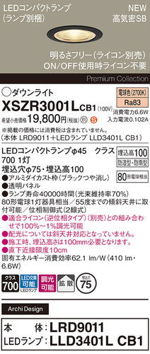 パナソニック（PANASONIC）屋外灯 XSZR3001LCB1