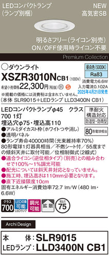パナソニック（PANASONIC）屋外灯 XSZR3010NCB1