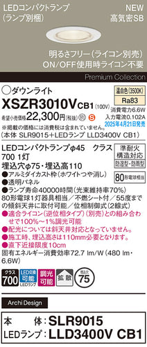 パナソニック（PANASONIC）屋外灯 XSZR3010VCB1